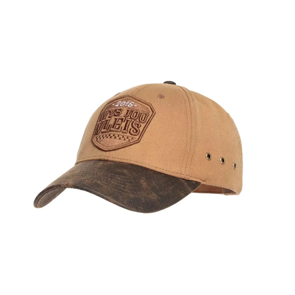 Boerboel Wear Kids Cap Brown “Wys jou vleis” front view