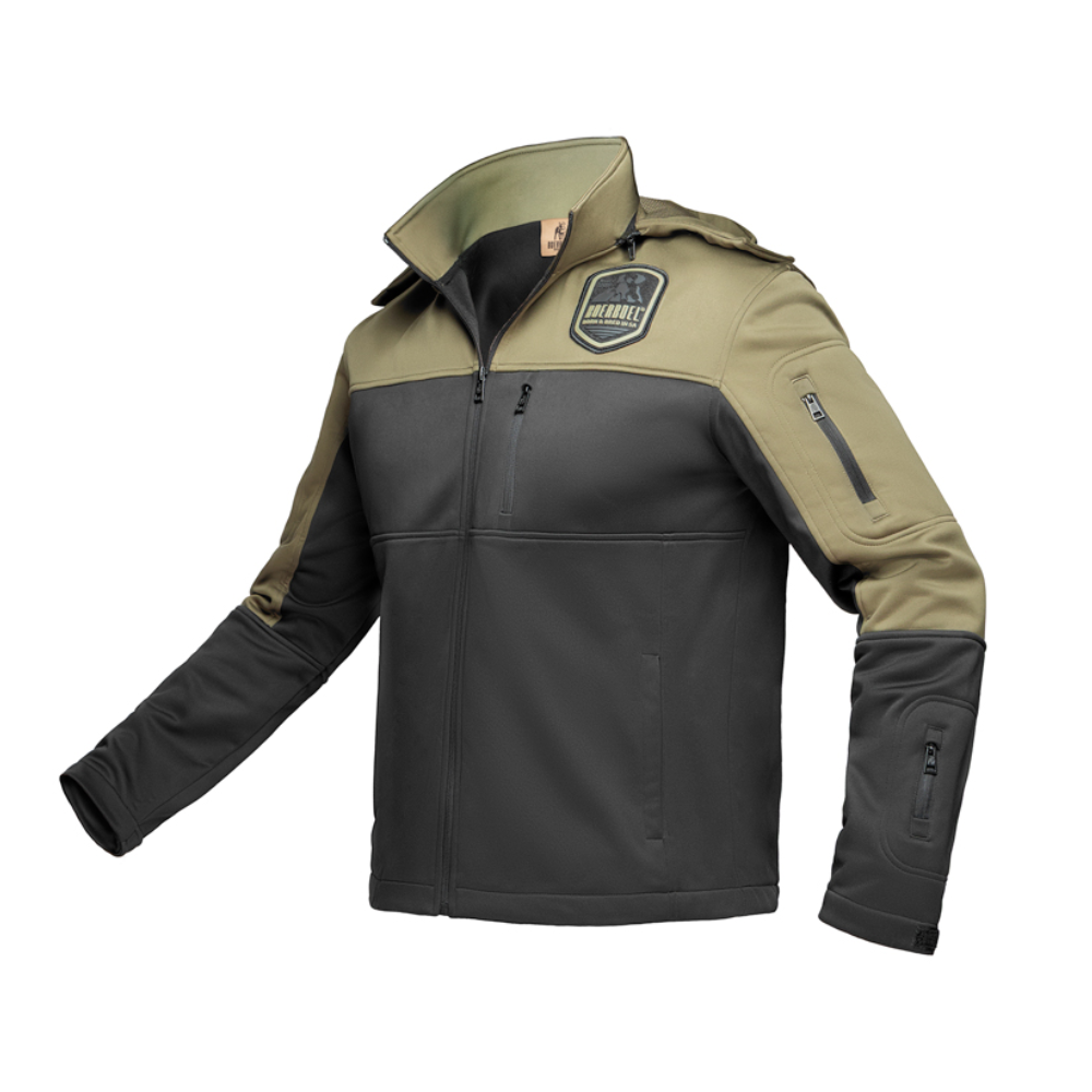 Boerboel Wear Mens Softshell Jacket - Black & Olive