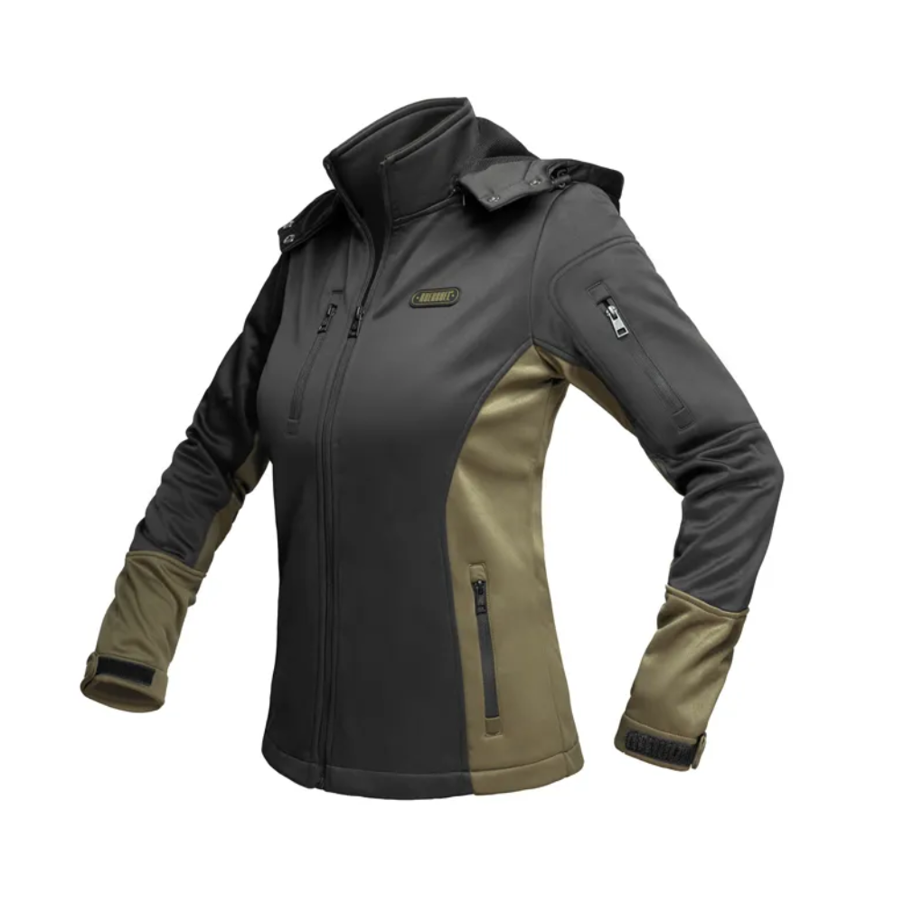 Boerboel Wear Ladies Softshell Jacket - Black & Olive