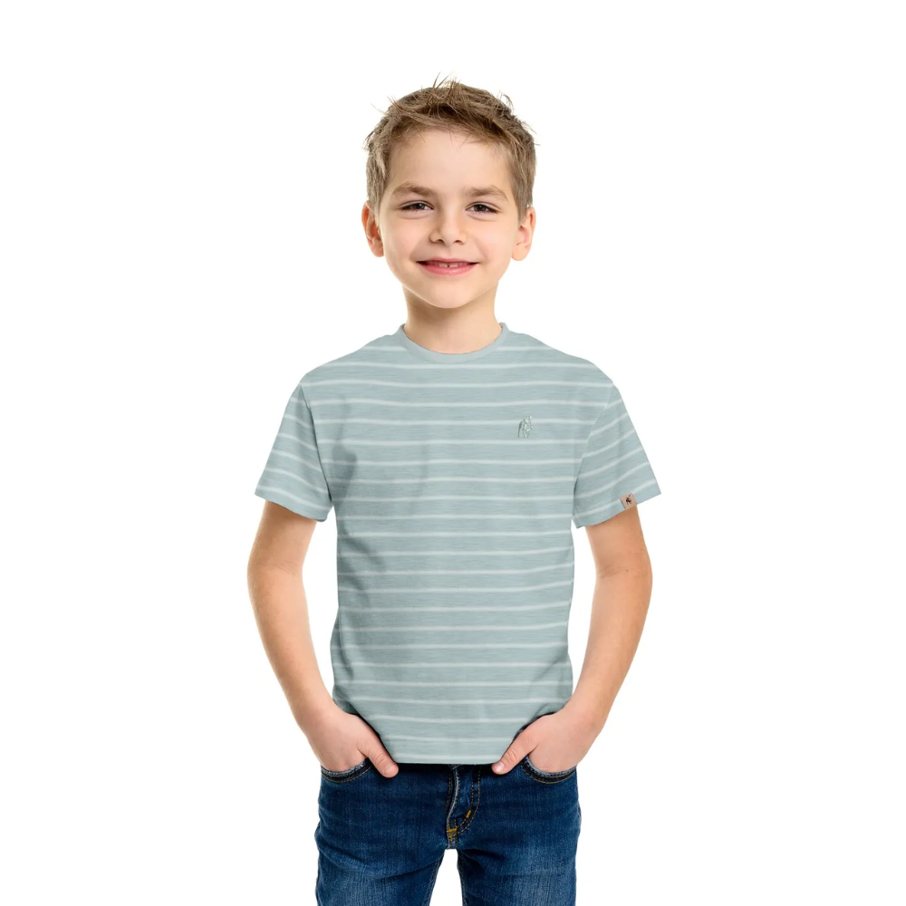 Boerboel Wear Kids T-Shirt Stripe – Green & Stone