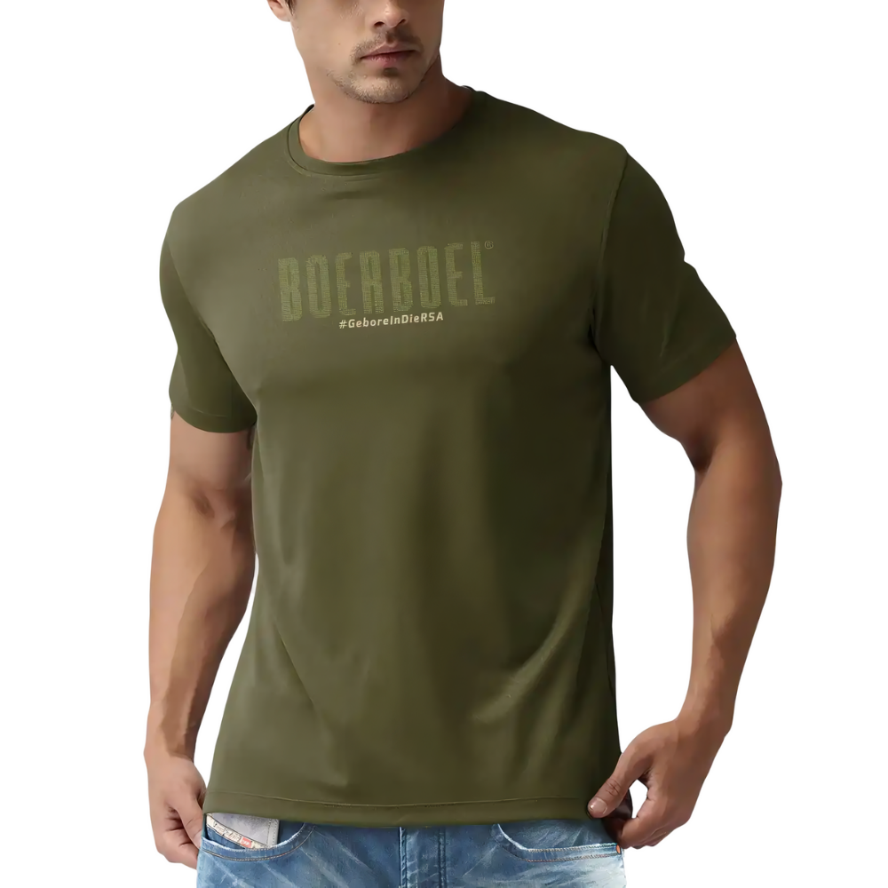 Boerboel Wear T-Shirt Dot Printed - Olive Green