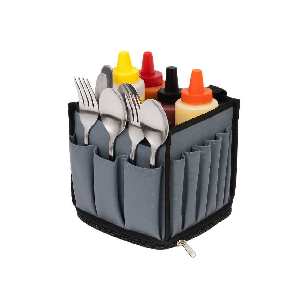 Foldable Utensil & Sauce Caddy