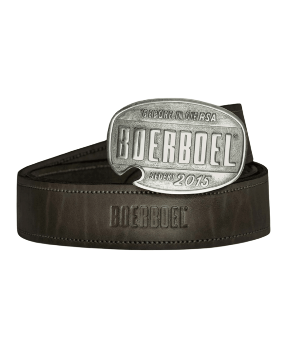 Boerboel Wear Solid Brass Buckle Belt - Black - 34
