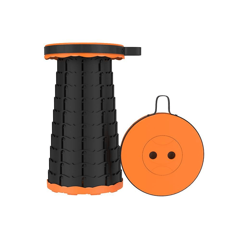 Foldable Telescopic Stool with Carry Strap - Orange
